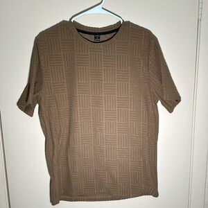 Brown Textured T shirt